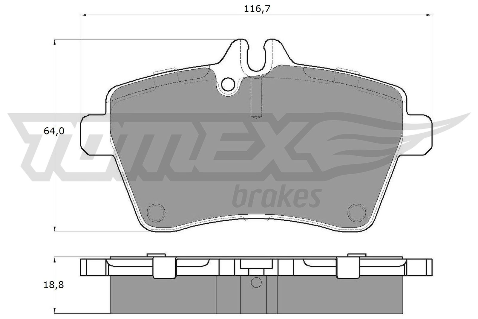 Sada brzdových platničiek kotúčovej brzdy TOMEX Brakes